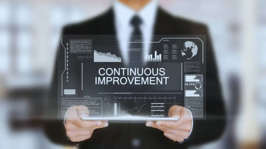 Cover image for a presentation on adaptive project management, with a modern design incorporating business icons and interactive elements