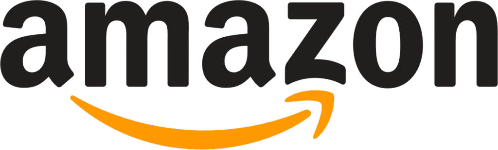 Amazon logo featuring the word "amazon" in bold black letters, with a yellow arrow curving from the letter "a" to the "z," forming a smile.