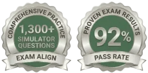 1,300+ Simulator Questions, 92% Pass Rate